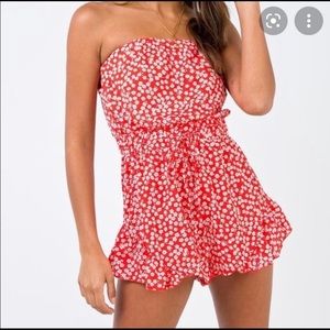 Princess Polly red and white romper